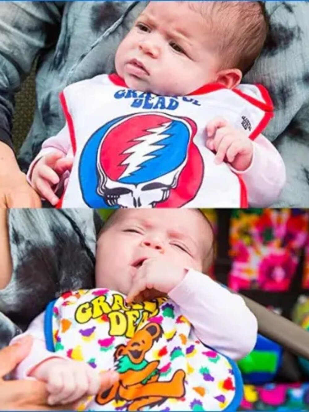 Grateful Dead - Dancing Bear & SYF Baby Bib 2 Pack - Great for little deadheads!